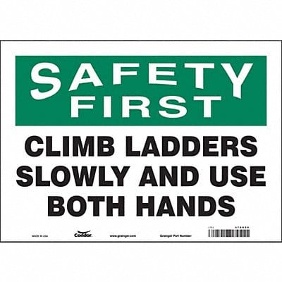 Safety Sign 10 in x 14 in Vinyl