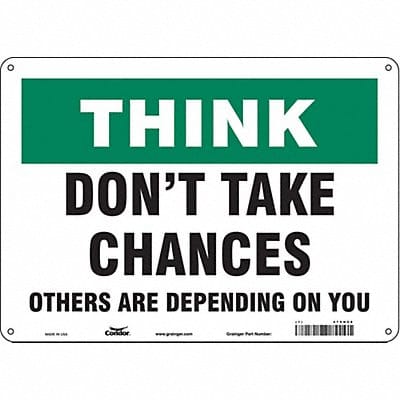 Safety Sign 10 in x 14 in Aluminum