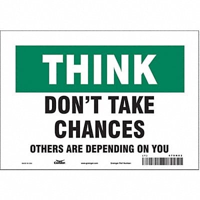 Safety Sign 7 in x 10 in Vinyl