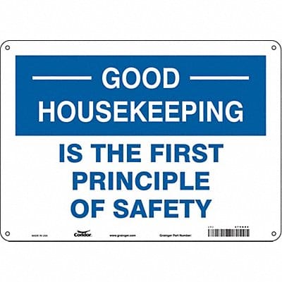 Safety Sign 10 in x 14 in Polyethylene