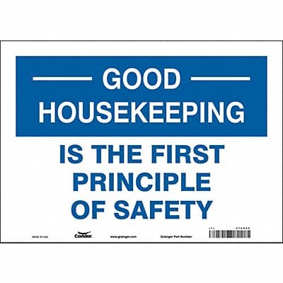Safety Sign 10 in x 14 in Vinyl