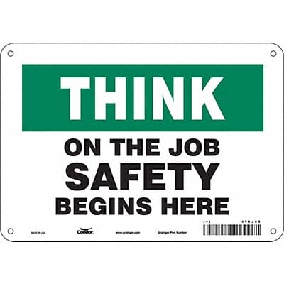 Safety Sign 7 in x 10 in Aluminum