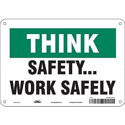 Safety Sign 7 inx10 in Polyethylene