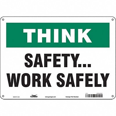 Safety Sign 10 in x 14 in Polyethylene