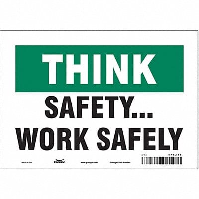 Safety Sign 7 in x 10 in Vinyl