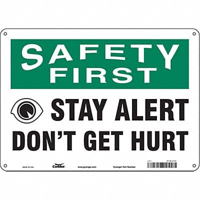 Safety Sign 10 in x 14 in Aluminum Safety Sign 10 in x 14 in Aluminum