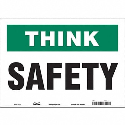 Safety Sign 10 in x 14 in Vinyl