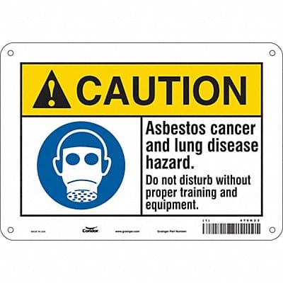 Safety Sign 7 inx10 in Polyethylene