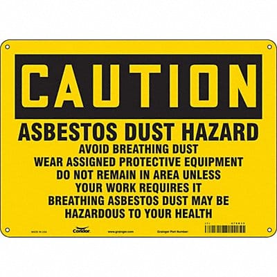 Safety Sign 10 in x 14 in Polyethylene