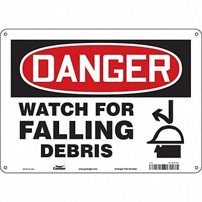 Safety Sign 10 in x 14 in Aluminum