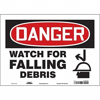 Safety Sign 10 inx14 in Vinyl