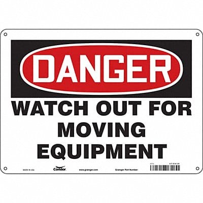 Safety Sign 10 in x 14 in Polyethylene