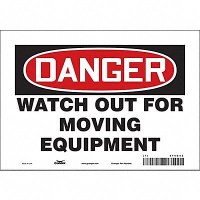 Safety Sign 7 in x 10 in Vinyl