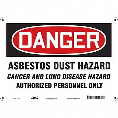 Safety Sign 10 in x 14 in Aluminum