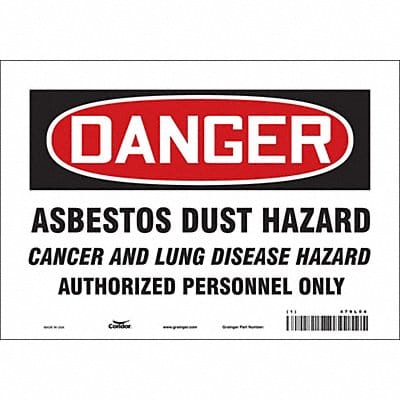 Safety Sign 7 in x 10 in Vinyl