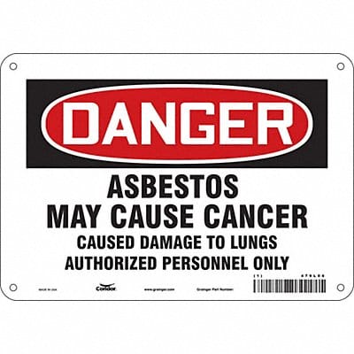 Safety Sign 7 in x 10 in Aluminum