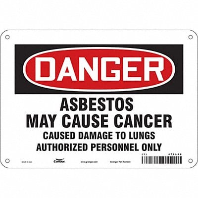 Safety Sign 7 inx10 in Polyethylene