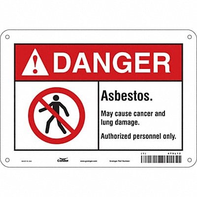 Safety Sign 7 in x 10 in Aluminum