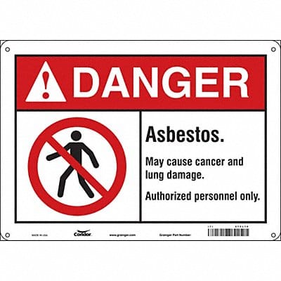 Safety Sign 10 in x 14 in Aluminum