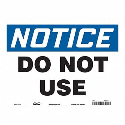 Safety Sign 10 in x 14 in Vinyl