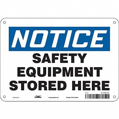 Safety Sign 7 in x 10 in Aluminum