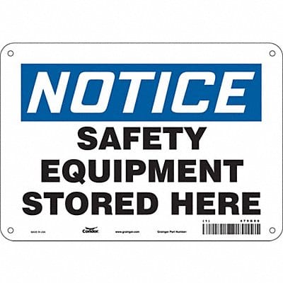 Safety Sign 7 in x 10 in Polyethylene