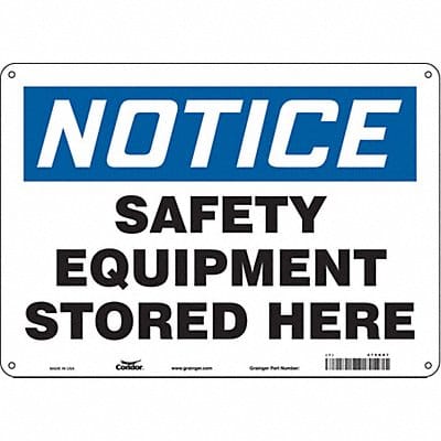 Safety Sign 10 in x 14 in Polyethylene