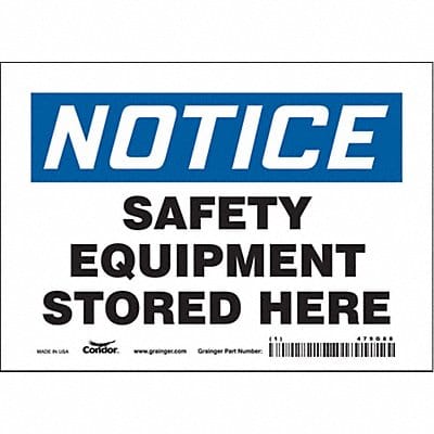 Safety Sign 5 in x 7 in Vinyl