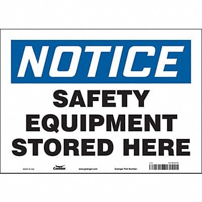 Safety Sign 10 in x 14 in Vinyl