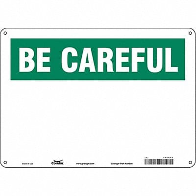 Safety Sign 10 inx14 in Polyethylene