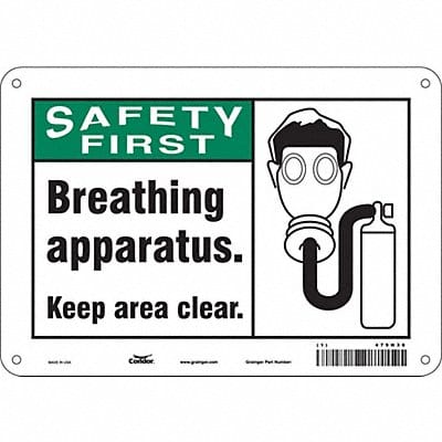 Safety Sign 7 in x 10 in Aluminum