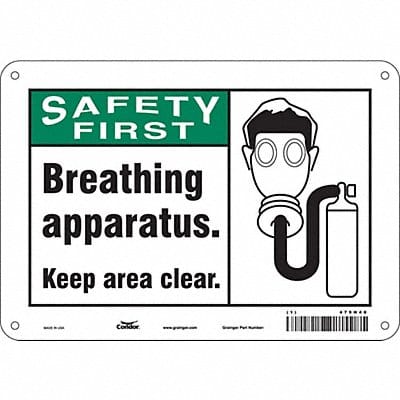 Safety Sign 7 in x 10 in Polyethylene