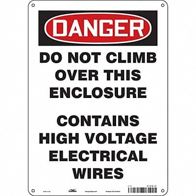 Safety Sign 14 in x 10 in Polyethylene
