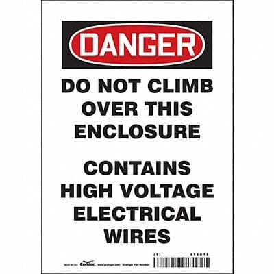 Safety Sign 10 in x 7 in Vinyl