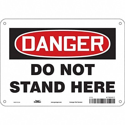 Safety Sign 7 in x 10 in Aluminum