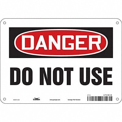Safety Sign 7 in x 10 in Polyethylene