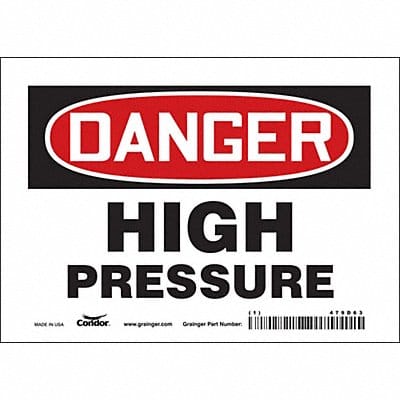 Safety Sign 5 inx7 in Vinyl