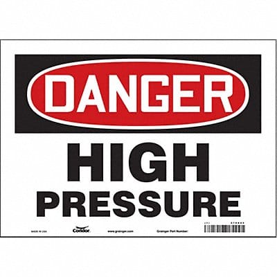 Safety Sign 10 in x 14 in Vinyl