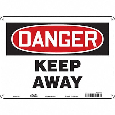 Safety Sign 10 in x 14 in Polyethylene