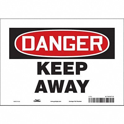 Safety Sign 7 in x 10 in Vinyl