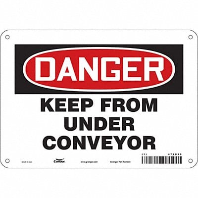 Safety Sign 7 in x 10 in Polyethylene