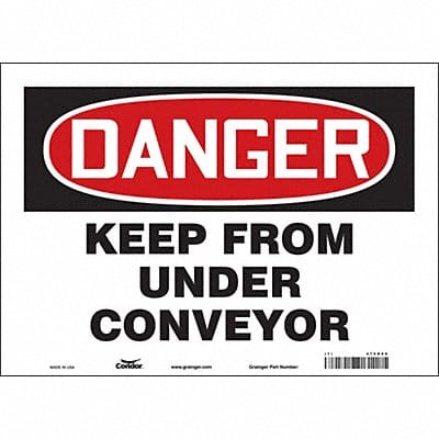 Safety Sign 10 in x 14 in Vinyl