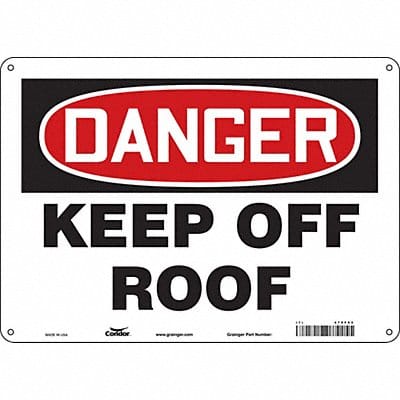 Safety Sign 10 in x 14 in Aluminum