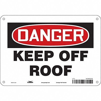 Safety Sign 7 inx10 in Polyethylene