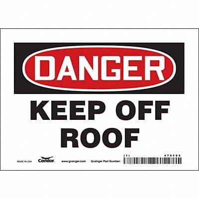 Safety Sign 5 in x 7 in Vinyl