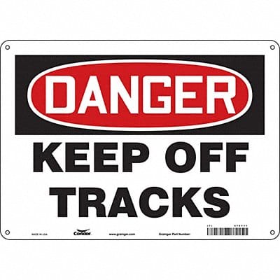 Safety Sign 10 in x 14 in Polyethylene