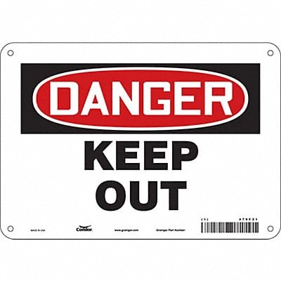 Safety Sign 7 in x 10 in Aluminum