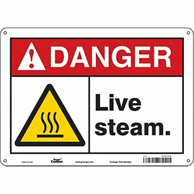 Safety Sign 10 in x 14 in Polyethylene