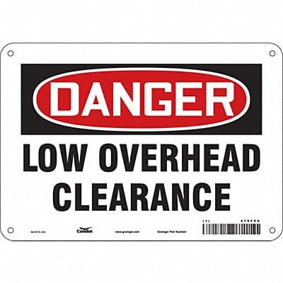 Safety Sign 7 in x 10 in Polyethylene