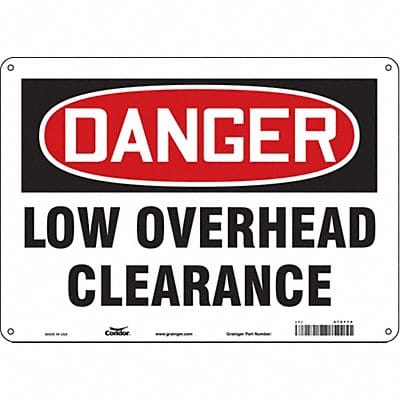 Safety Sign 10 in x 14 in Polyethylene